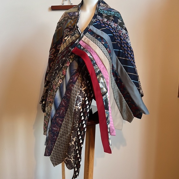 Hand Crafted Other - Tie skirt One of a kind, made with ties. Cape? Tree skirt. Table covering Moody